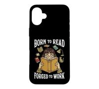 Né pour Lire, forcé de Travailler, Amateur de Livres de Lecture Amusants Coque pour iPhone 16 Plus