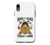 Né pour Lire, forcé de Travailler, Amateur de Livres de Lecture Amusants Coque pour iPhone XR