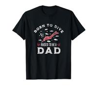 Né pour Plonger, élevé pour être Papa T-Shirt Graphique avec Valeur