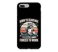 Né pour récupérer, forcé de Travailler, Un Raton Laveur est drôle Coque pour iPhone 7 Plus/8 Plus