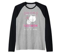 Né pour Rester Maison obligé de Travailler Maman Chat Manche Raglan