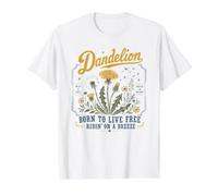 Né pour Vivre en liberté à Cheval sur Un Pissenlit T-Shirt Graphique avec Valeur