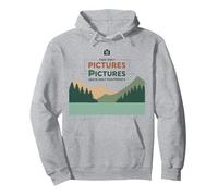 Ne Prenez Que des Photos, Laissez Seulement des Empreintes de Pas Amoureux de la Nature Sweat à Capuche, Unisexe pour Adultes, Gris Chiné, M