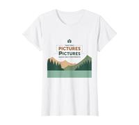 Ne Prenez Que des Photos, Laissez Seulement des Empreintes de Pas Amoureux de la Nature T-Shirt, Femme, Blanc, 3XL