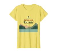 Ne Prenez Que des Photos, Laissez Seulement des Empreintes de Pas Amoureux de la Nature T-Shirt, Femme, Citron, L