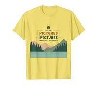 Ne Prenez Que des Photos, Laissez Seulement des Empreintes de Pas Amoureux de la Nature T-Shirt, Homme, Citron, 3XL