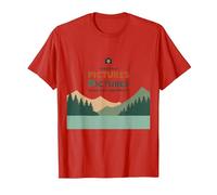 Ne Prenez Que des Photos, Laissez Seulement des Empreintes de Pas Amoureux de la Nature T-Shirt, Homme, Rouge, L