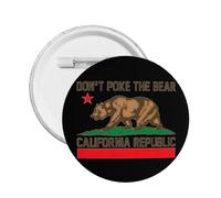 Ne provoquez pas l'ours - République de Californie - Badges à épingler - Lot de 5 - Taille S