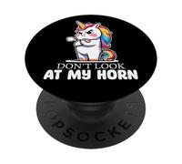 Ne Regardez Pas Mon Attitude de Licorne à Cornes PopSockets PopGrip Adhésif