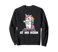 Ne Regardez Pas Mon Attitude de Licorne à Cornes Sweatshirt