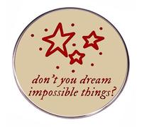 Ne rêvez-vous pas Impossible Choses Broche Mode Musique Paroles Lettres Rouge Étoile Émail Pin Badge Bijoux Accessoires Cadeau