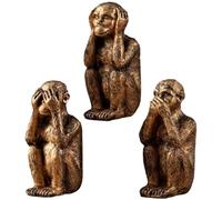 Ne Rien Voir ne Rien Entendre ne Rien dire Ensemble de 3 Statues de Singe « Ne Rien Entendre ne Rien dire » Figurines de Singe en résine « Ne Rien Entendre ne Rien dire » pour décoration de Bureau