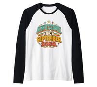 Né Septembre 2008 Vintage 18ème Anniversaire Dix-Huit Ans Manche Raglan