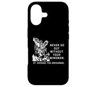 Ne sortez jamais sans Votre ailier St. Michael l'Archange Coque pour iPhone 17