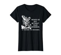 Ne sortez jamais sans Votre ailier St. Michael l'Archange T-Shirt Graphique avec Valeur