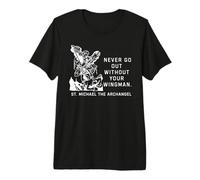 Ne sortez jamais sans Votre ailier St. Michael l'Archange T-Shirt Haut de Gamme