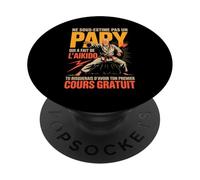 Ne sous Estime Pas Un Papy Aikido Cours Gratuit PopSockets PopGrip Adhésif