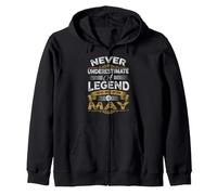Ne sous-Estimez jamais A Legend Who Was Born in May Birthday Sweat à Capuche