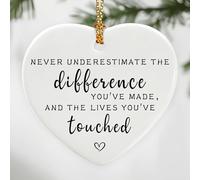 Ne sous-estimez jamais la différence que vous avez faite et les vies que vous avez touchées - Appréciation, adieu, départ au revoir, départ à la retraite pour collègue, employé | Décoration de Noël en