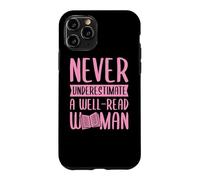 Ne sous-Estimez jamais l'alphabétisation féministe d'une Femme Bien LUE Coque pour iPhone 11 Pro