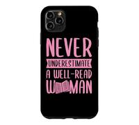 Ne sous-Estimez jamais l'alphabétisation féministe d'une Femme Bien LUE Coque pour iPhone 11 Pro Max