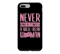 Ne sous-Estimez jamais l'alphabétisation féministe d'une Femme Bien LUE Coque pour iPhone 7 Plus/8 Plus