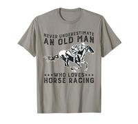 Ne sous-Estimez jamais Le Vieil Homme Qui Aime Les Courses de Chevaux T-Shirt