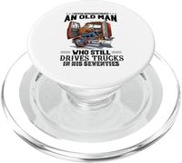 Ne sous-Estimez jamais Le Vieil Homme Qui Conduit des camions des années 70 PopSockets PopGrip pour MagSafe