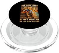 Ne sous-Estimez jamais Le Vieil Homme Qui Joue de la Guitare dans Ses années 70 PopSockets PopGrip pour MagSafe