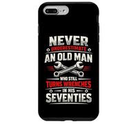 Ne sous-Estimez jamais Le Vieil Homme Qui Tourne Encore Les clés dans Les années 70 Coque pour iPhone 7 Plus/8 Plus