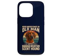 Ne sous-Estimez jamais Old Man Bavarian Mountain Hound Retro Coque pour iPhone 13 Pro
