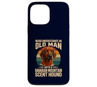 Ne sous-Estimez jamais Old Man Bavarian Mountain Hound Retro Coque pour iPhone 13 Pro Max