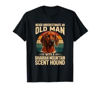 Ne sous-Estimez jamais Old Man Bavarian Mountain Hound Retro T-Shirt