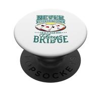 Ne sous-Estimez jamais Old Man Bridge Player Four ACES PopSockets PopGrip Adhésif