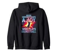 Ne sous-Estimez jamais Un garçon Qui Joue au Basket-Ball pour Homme Sweat à Capuche