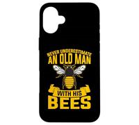 Ne sous-Estimez jamais Un Vieil Homme avec Ces Abeilles Coque pour iPhone 16 Plus