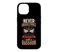 Ne sous-Estimez jamais Un Vieil Homme avec Un basson Coque pour iPhone 14