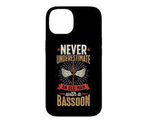 Ne sous-Estimez jamais Un Vieil Homme avec Un basson Coque pour iPhone 14