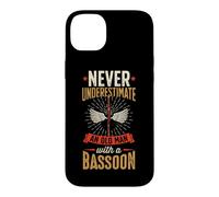 Ne sous-Estimez jamais Un Vieil Homme avec Un basson Coque pour iPhone 14 Plus