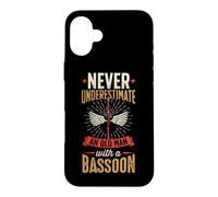 Ne sous-Estimez jamais Un Vieil Homme avec Un basson Coque pour iPhone 16 Plus