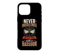 Ne sous-Estimez jamais Un Vieil Homme avec Un basson Coque pour iPhone 16 Pro Max