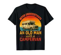 Ne sous-estimez jamais un vieil homme avec un camping-car fête des pères T-Shirt