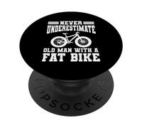 Ne sous-estimez jamais un vieil homme avec un Fat Bike pour homme PopSockets PopGrip Interchangeable