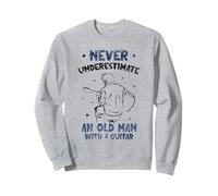 Ne sous-Estimez jamais Un Vieil Homme avec Un Guitariste de Guitare Sweatshirt