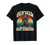 Ne sous-Estimez jamais Un Vieil Homme avec Un Schnauzer géant T-Shirt