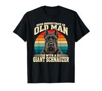 Ne sous-Estimez jamais Un Vieil Homme avec Un Schnauzer géant T-Shirt Graphique avec Valeur