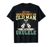 Ne sous-estimez jamais un vieil homme avec un ukulélé T-Shirt