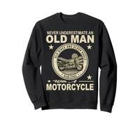 Ne sous-Estimez jamais Un Vieil Homme avec Une Balade en Moto Gratuite Sweatshirt
