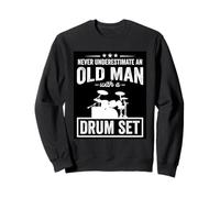 Ne sous-Estimez jamais Un Vieil Homme avec Une Batterie Sweatshirt