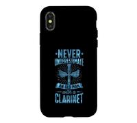 Ne sous-Estimez jamais Un Vieil Homme avec Une Clarinette Coque pour iPhone X/XS